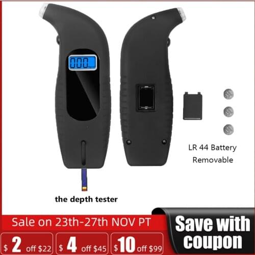 New Tire Pressure Gauge Multi Function Tire Depth Tester 4 Unit Transform PSI BAR KPA KG/CM Pressure Tester Include Battery LR44