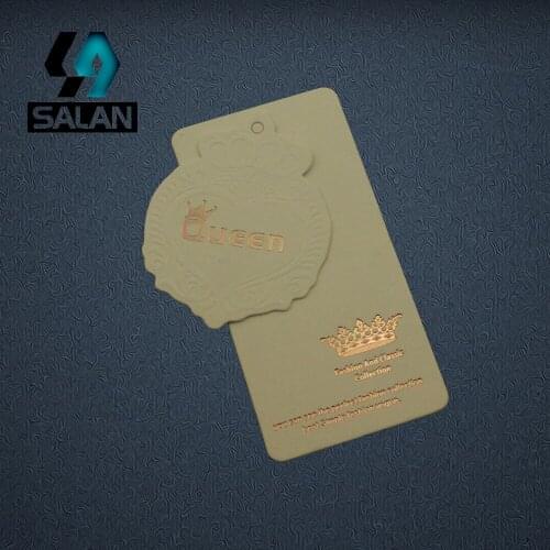 Wholesale Customize Letters Logo in Font Hang tag Logo Garment Label with free string customized Hang tags GT004