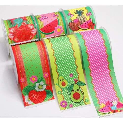 DIY Handmade Materials Printed Grosgrain Ribbon 50 Yard Per Size 52726