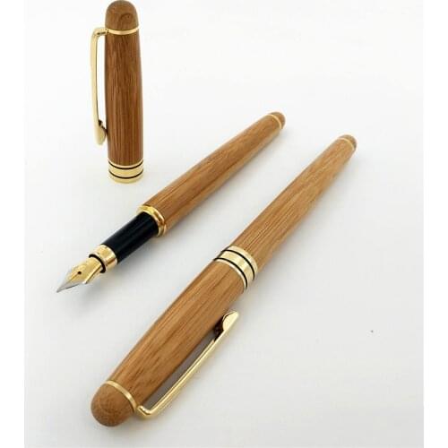 Creative Brand Writing Bamboo Fountain Pen Elegant Office School Student Standard Ink Pens Stationery Gift