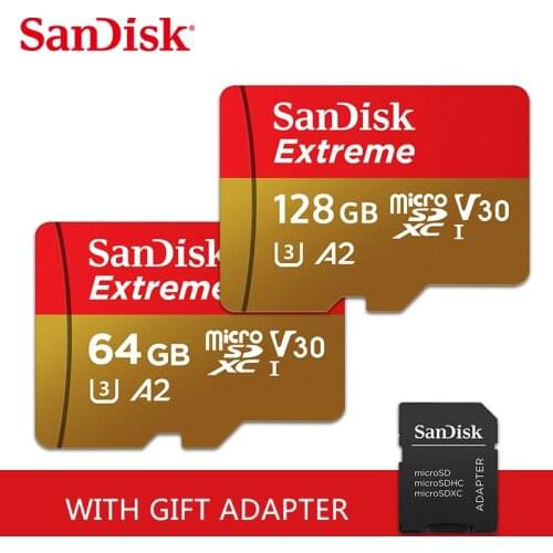 SanDisk Extreme/Ultra Micro SD 128GB 32GB 64GB 256GB 400GB Memory Card 32 64 128 GB Micro SD Card SD/TF Flash MicroSD U1/U3 4K