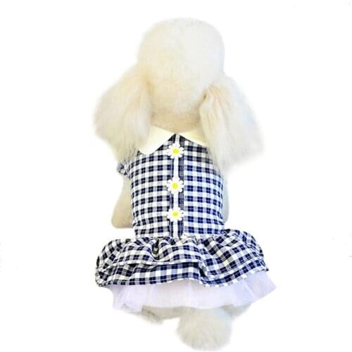 Puppy Cat Clothes Dog Wedding Dresses Pet Spring Summer Dress Dogs Cotton Breathable Printed Butterfly Skirt Clothing
