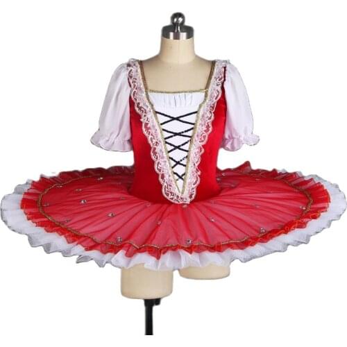 Chiffon Short Sleeve Pre-professional Ballet Tutu Girl & Women Stage Performance Ballet Tutu Ballet Performance Tutu