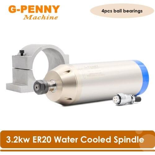 CNC 3.2kw ER20 Water cooled spindle 3.2kw water cooling spindle motor for CNC Router engraving machine