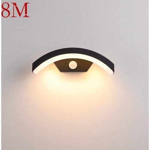 8M Outdoor Wall Lamp Fixture Patio Human Body Induction LED Waterproof Creative Decorative For Courtyard Balcony Garden