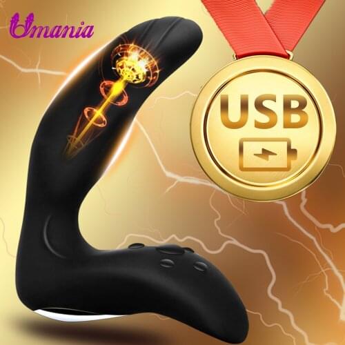 Vibrating Prostate Massager Men Anal Plug Waterproof Powerful Motors 10 Stimulation Patterns Butt Silicone Sex Toys for Adults