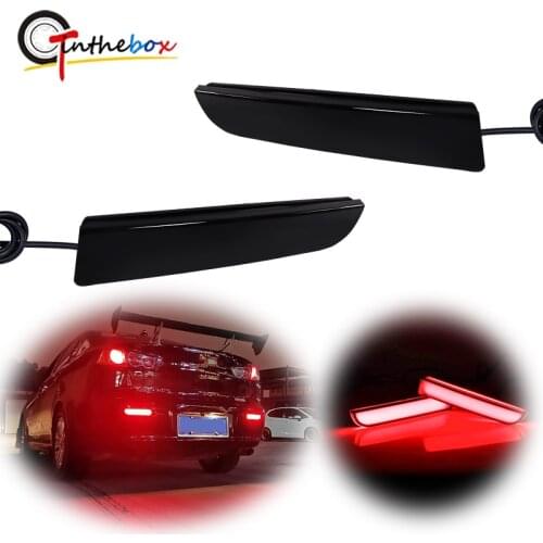 Gtinthebox Red LED Brake Tail Lights Rear Fog Lamp w/Sequential Turn Signal For Mitsubishi Lancer Evolution X Outlander