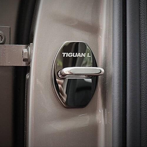 Car Door Lock Buckle Protector Cover Trim Sticker for Tiguan L 2017 2018 2019 2020 2021 Interior Accessories Carstyling