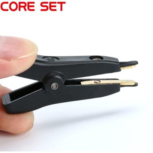 3PCS/sets Alligator Clip 52mm Kelvin Copper Gold Plate Clip Crocodile Clip Electrical DIY Test Leads Connect Grey+Black+Red