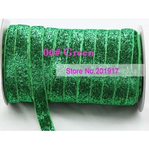 Green Glitter Velvet Metallic Ribbon+DIY Jewelry Bowknot Wedding Party Sewing/Webbing Decoration Gift Packing Ribbon Mix Cord