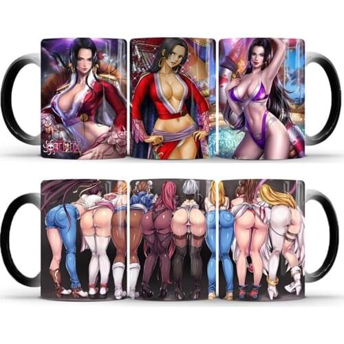 1Pcs 350mL New Cerative Anime Sexy Boa Hankokkku/Sexy Butt Magic Color Changing Mug Ceramic Coffee Milk Cup Best Gift for Friend