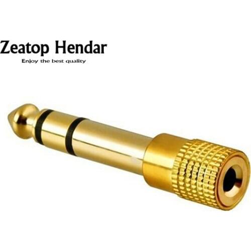 10pcs 6.5mm 1/4 Male to 3.5mm 1/8 Female Gold Plated Headphone Stereo Audio Jack Adapter Earphone Plug