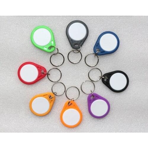 100pcs RFID key fobs 13.56MHz proximity NFC tags 215 keyfob tag for all nfc products