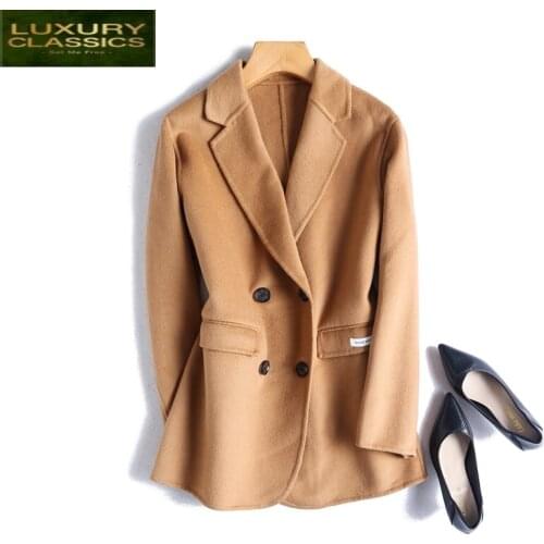100% Spring Wool Autumn Coat Female Manteau Femme Hiver 2021 Korean Elegant Ladies Woolen Jacket Women Blend Coats LW2903