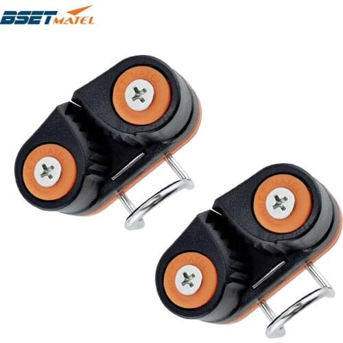 2PCS Composite 2 Row Matic Ball Bearing Cam Cleat with leading Ring Pilates Equipment Boat Fast Entry Rope Wire Fairlead Sailing