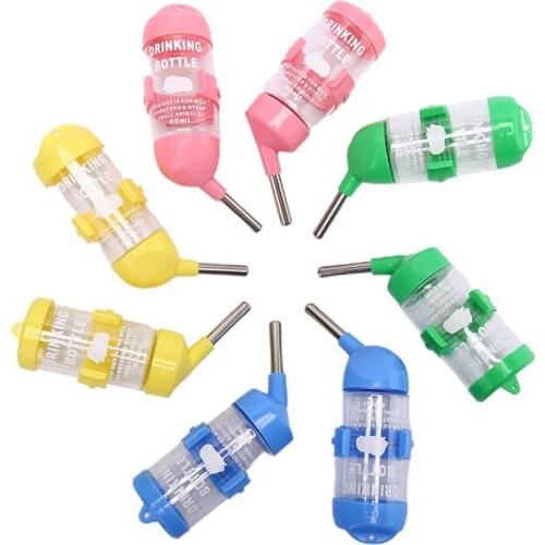 80ml Plastic Hamster Drinker Water Bottle Dispenser Hanging Pet Drinking Bottle