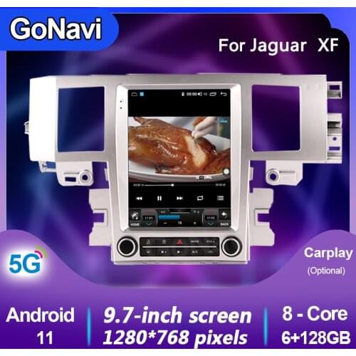 GoNavi android 11 car radio Central Multimedia intelligent system tonch screen with gps Navigation MP5 For Jaguar XF 2004-2015