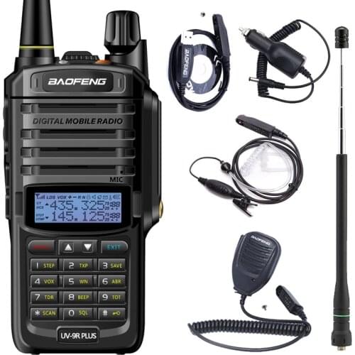 Baofeng UV-9R Plus Waterproof Walkie Talkie 10W Powerful IP68 Dual Band 136-174/400-520MHz 10KM Range Portable Two Way Radio