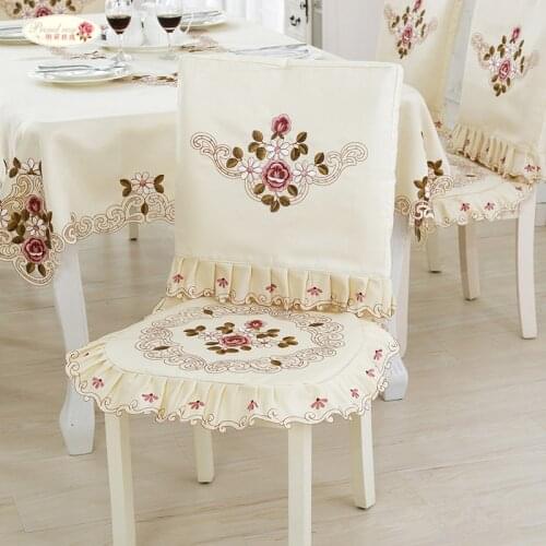 Proud Rose Embroidered Chair Cushion Chair Cover Dining Chair Pad Covering Elastic Seat Cover Household Chaircase