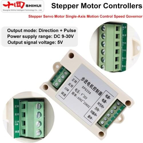 DC9-30V SPG20A Stepper Servo Motor Single-Axis Motion Controller Governor PLC Forward And Reverse Pulse Generator