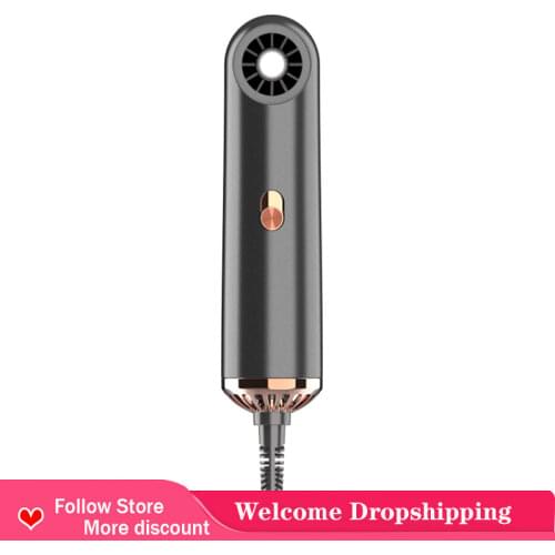 Hair dryer Compact & Lightweight Fast Hairdryer Blow Dryer with a Concentrator Nozzle Portable Mini Leafless Hair Dryer