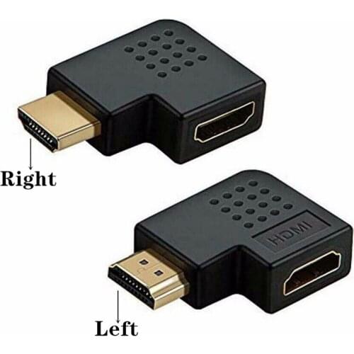 HDMI Male/F Left Angle Port Saver M/F Adapter Vertical Flat 90 Degree