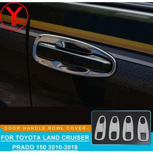 2010-2018 chrome door handle bowl cover For Toyota Land cruiser Prado 150 2015 2017 ABS accessories For Prado 150 2010 YCSUNZ