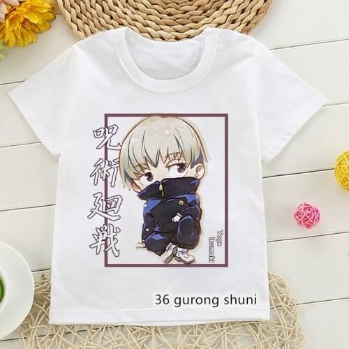 2021 Jujutsu Kaisen T Shirt аниме Anime Clothes Boys Girls T-shirt Kawaii Cartoon Print Kids Clothes Children Clothing Harajuku