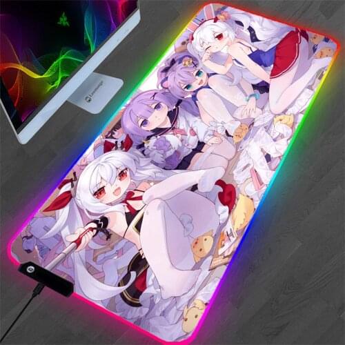 Girl sexy anime mouse pad rgb otaku lovers game player notebook keyboard desk mat mini pc led with USB interface mousepad carpet