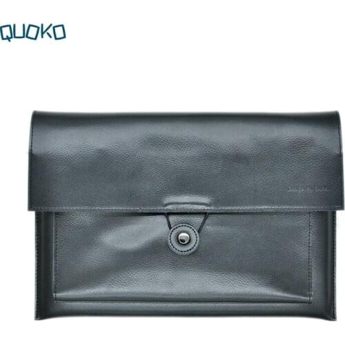 High-capacity Split Leather Laptop Sleeve Bag For Surface Pro7 Laptop3 13.5 Case Xiaomi Air 12.5 13.3 14 Women Men Cover