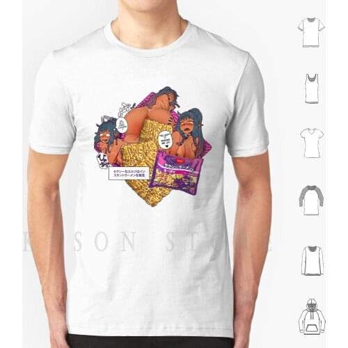 Instant Ramen Tan T Shirt Print For Men Cotton New Cool Tee Hentai Manga Doujin Doujinshi Lewd Oppai Waifu Sexy Boobs Ass