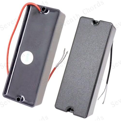 A Set 2 Pcs Black No Hole Sealed Closed 5 String Humbucker Bass Guitar Pickups 2 Mounting Screw Hole