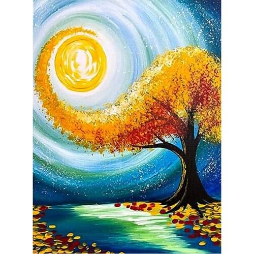 5D DIY Diamond Painting Landscape Cross Stitch Kit Full Drill Square Embroidery Mosaic Art Picture Rhinestones Home Wall Decor