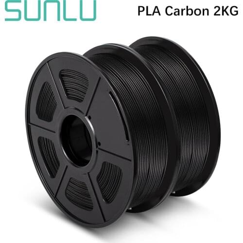 SUNLU PLA Carbon Fiber 2kg 3D Printer Filament PLA CarbonTolerance +-0.02MM 1kg / Spool 1.75mm Hardness PLA Carbon Filament