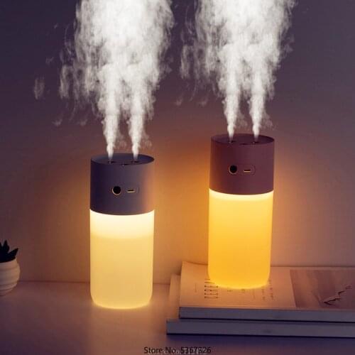 New V3 Double Spray 400ml Large Capacity car home office moisturizing Humidifier USB Charging Gift LED Night Light