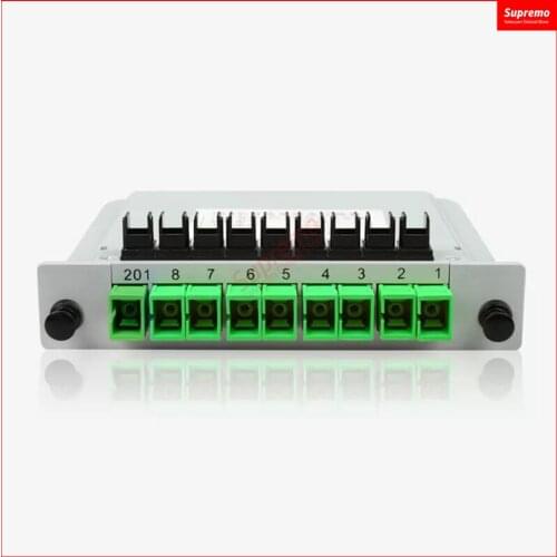 10pcs Fiber Optic SC APC PLC 1X8 10PCS/ Lot splitter Fiber Optical Box FTTH box with 1X8 Planar waveguide type Optical splitter