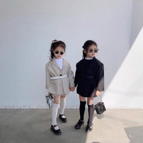 2021 autumn Korean girls' suit jacket Korean childrens jacket shoulder childrens toddler clothes girl clothes outfits