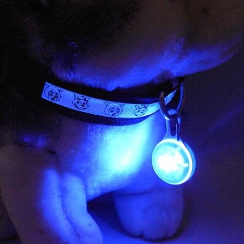Pet Collar Pendant LED Night Light Security Luminous Flashlight Glowing Pet Leads Necklace
