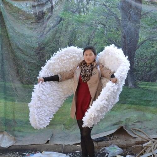Catwalk Stage Performance overall length 240cm angle wings white feathers wings,film Props party Cosplay gift a1992
