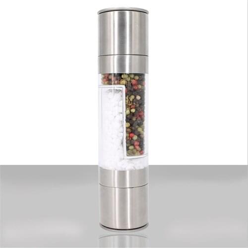 Manual Pepper Grinder Oak Wood Salt Pepper Mill Multi-Purpose Cruet Kitchen Grinding Tool With Ceramic Grinder Spice Shakers