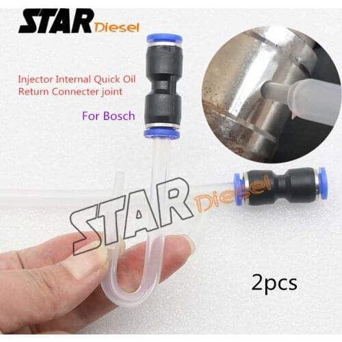 STAR diesel 2pcs Common Rail Fuel Injector Internal Quick Oil Return Connecter joint S1001 Diagnostic Repair Tools ForBosch