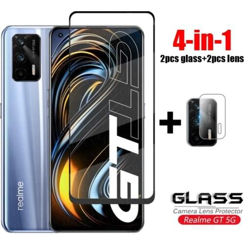 Glass on Realme GT 5G Full Cover Tempered Glass For Oppo Realme GT 5G HD Full Glue Phone Screen Protector Realme GT 5G Glass