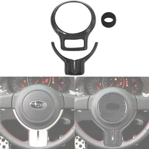 For Toyota GT86 Subaru BRZ 2012-2015 Carbon Fiber Interior Parts Steering Wheel Central Gear Shift Trim Cover Panel Sticker