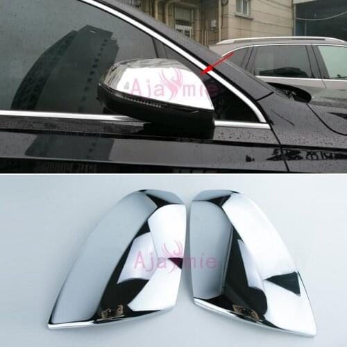 Rearview Mirror Cover Side Wing Cap Shell Case Moulding Trims Chrome Car Styling 2016 2017 2018 For Audi Q7 Accessories