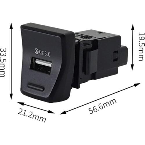 1pc QC3.0 Car Charger For Toyota RAV4 2019 2020 5th Central Control Position Car Charger Lossless Upgrade Charging Socket Port