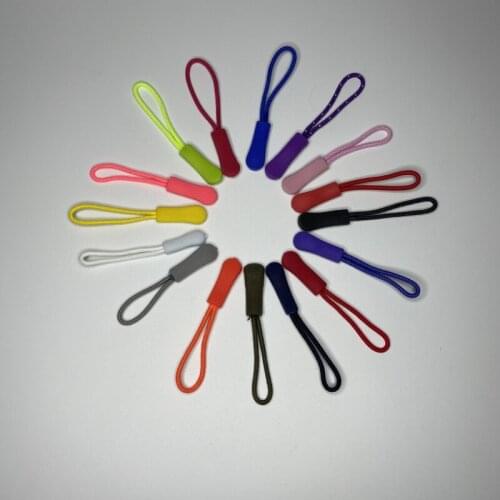 10PCS Plastic Zipper Pulls Rope Ends Lock For Clothes Backpack Luggage Accessories Supplies