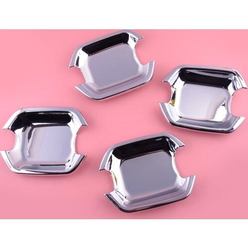 4Pcs Door Handle Bowl Frame Cover Trim Chrome Fit for Mitsubishi Pajero Shogun V80 V93 V97 V98 V95 2007 2008 2009 2010-2019 2020