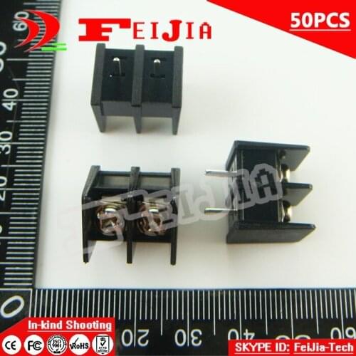 50PCS 25-7.62-2P / 25 7.62mm 2Pin Barrier Terminal Block Screw Terminal Block Pitch 7.62mm Terminal Block Free Shipping