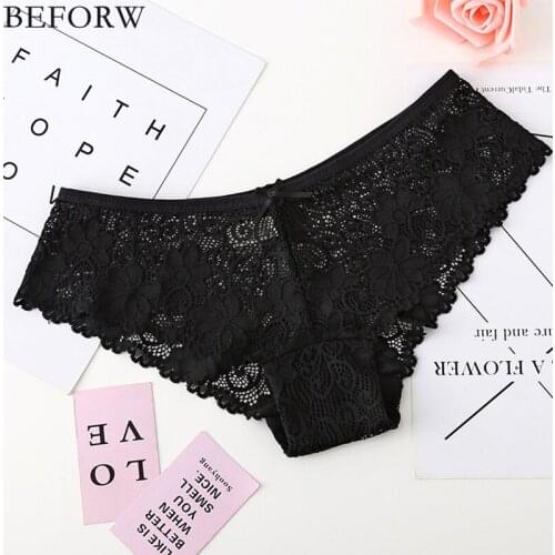 6 Colors Solid Sexy Lace Women Panties New Arrival New Fashion Style Underwear High Quality Cotton Print Floral Bow Shape