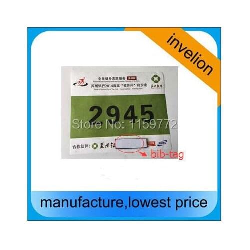 902-928MHz UHF RFID bib tag with alien H3 chip for uhf running race timng system